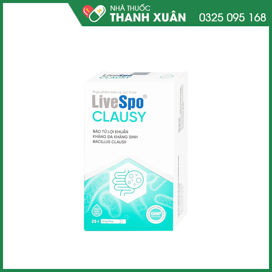 LiveSpo Clausy giúp bổ sung lợi khuẩn, bảo vệ hệ vi sinh đường ruột và giảm các triệu chứng rối loạn tiêu hóa